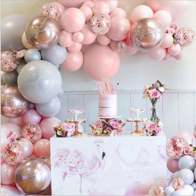 Balloon Wreath Arch Set Macaron Thickened Balloons For Wedding Decoration Birthday Party Pink Grey Balloons