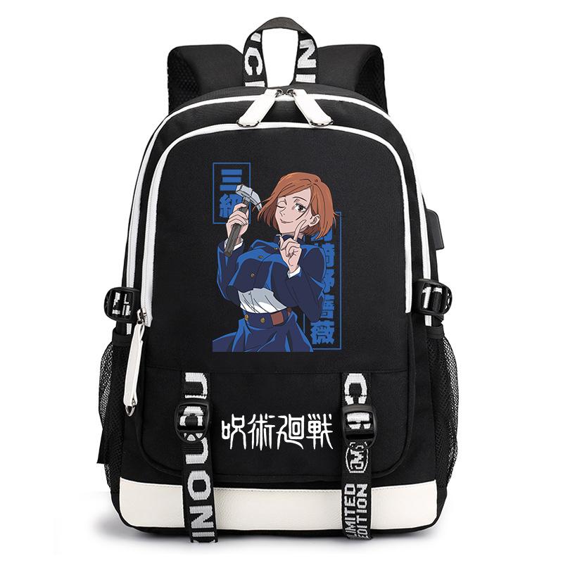 Jujutsu Kaisen Druck Schülerrucksack Lässiger Anime Tagesrucksack für Jungen Mädchen Schultasche Leicht
