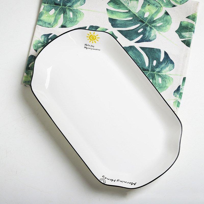 Керамический набор тарелок для рыбы для приготовления на пару и запекания