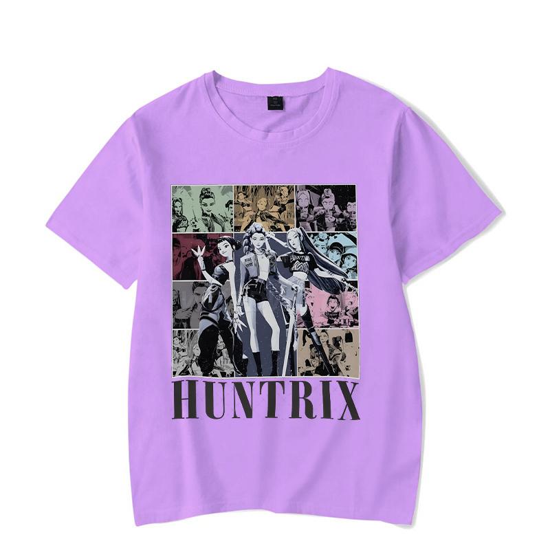 Women Crewneck Tshirt KPop Demon Hunters Graphic Rumi Tees Men Women Korean Anime Y2K Tops Funny KPop Demon Hunters Tshirts