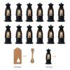 12Pcs Burlap Wine Bags Wine Gift Bags for Christmas Wedding Birthday Multicolor Wine Bottle Bags with Drawstrings Tags&Ropes