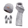 Women's Winter Knit Hat, Scarf & Gloves Set - Korean Style Warm Wool Ensemble