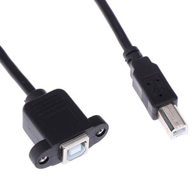 USB 2.0 Tip B Erkek - Tip B Dişi Yazıcı Uzatma Kablosu Panel Montajlı