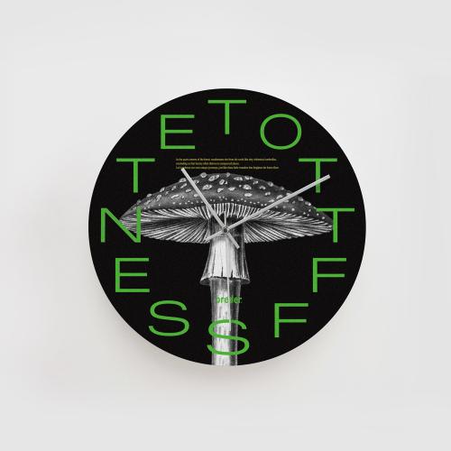 [OREDER] OREDER Archive Clock Mushroom Wall Clock NONE