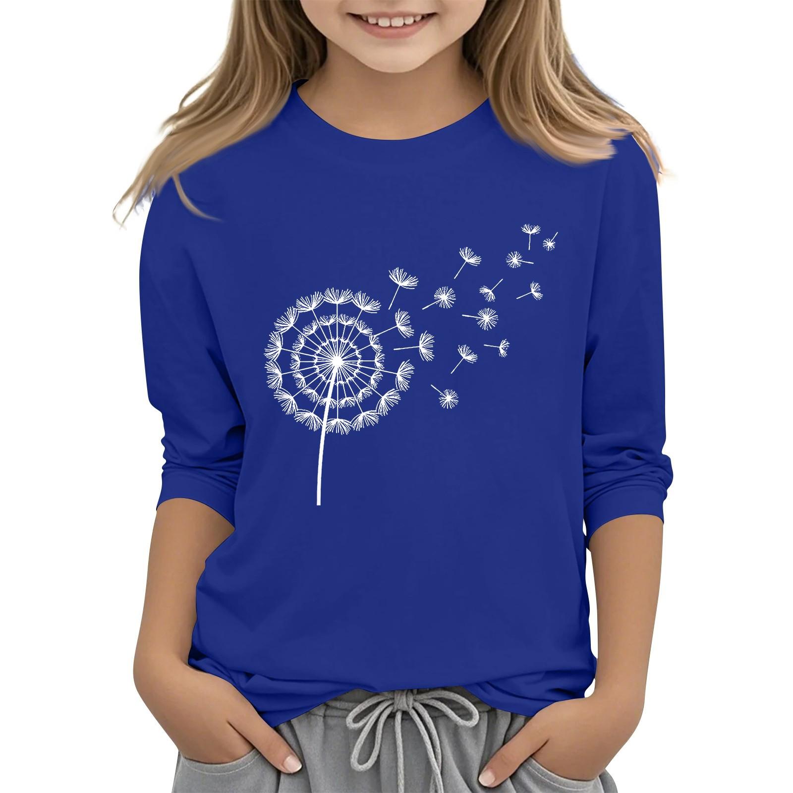 

Детская футболка с круглым вырезом и рукавами 7-точечной вязки, стильная повседневная футболка 140