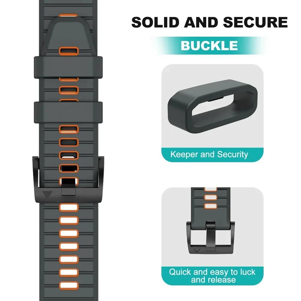 Quick Fit Strap For Garmin Fenix 8 7 7X/Epix Pro Gen 2 51mm 47mm/Enduro 2/Descent Mk3i Mk2 Silicone Original Watch Band 22mm 26mm