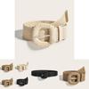 Retro Ethnic Pp Grass Braid Belt With D Shape Buckle For Festival Dresses And Fashion Outfits