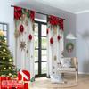 2D platt tryck 2 st Julscen Gardin Högtid Jul3 Mångsidig Hållbar Polyester Utan Elektricitet Fest