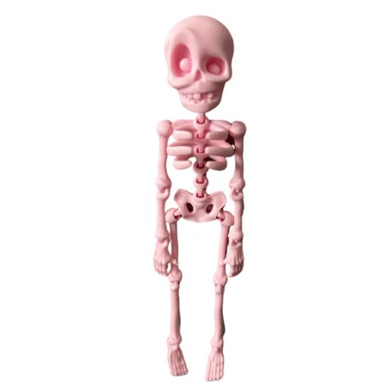 3D Printed Skeleton Refrigerator Magnet Halloween Poseable Skeleton Figurine with Movable Joints
