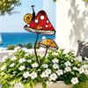 Colorful Yard Stakes Planter Insert Stake, Double-Sided, Flower Pot Decor Metal Art Ornaments Insect Animal Stake for Plant Pots Bed Decoration