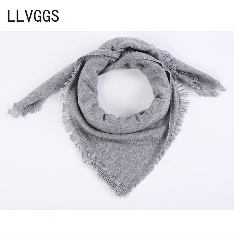 Ladies full hair scarf casual fashion versatile simple comfortable business travel autumn and winter windproof warm