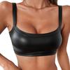 Sex underwear new sexy babes patent leather tube top inside and outside