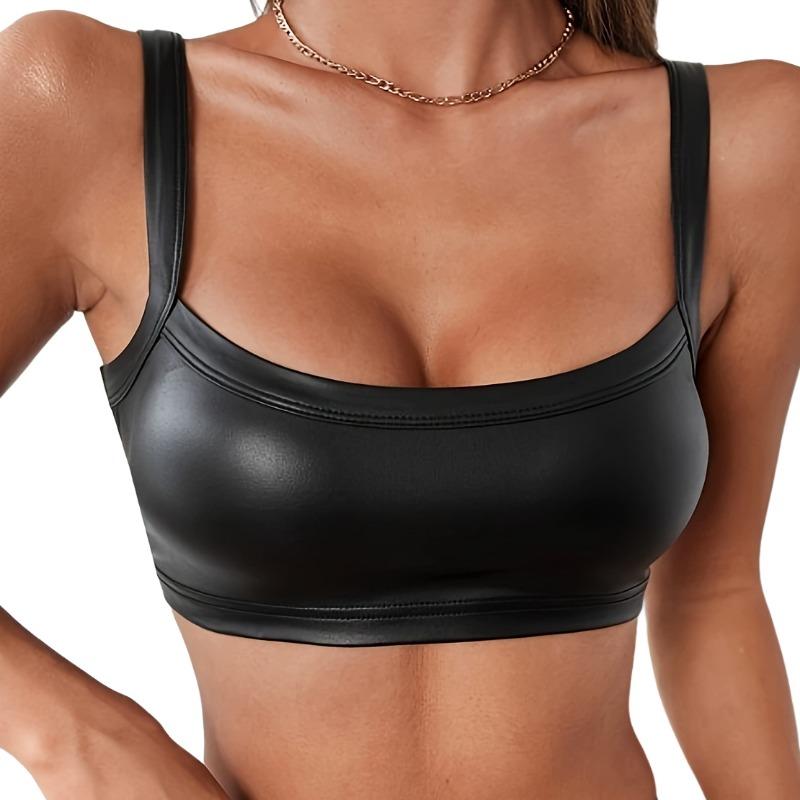 Sex underwear new sexy babes patent leather tube top inside and outside