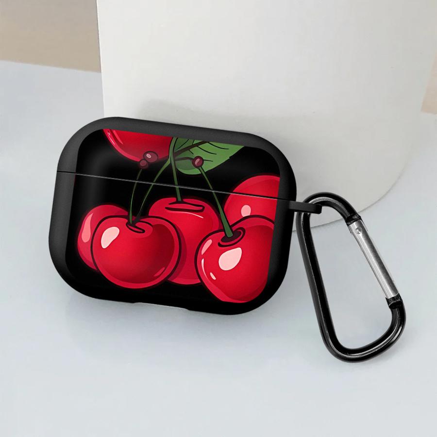 Red Cherry Case For Airpods 4 2 1 Pro3 Pro2 3 Pro Earphone Cases Cover
