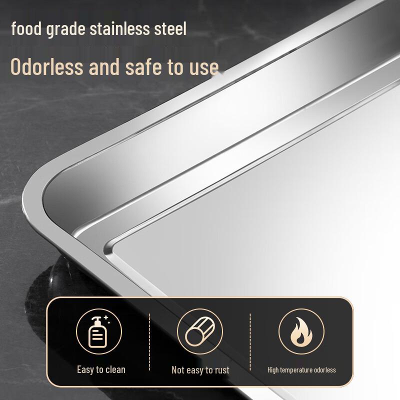 Extra Large Stainless Steel Rectangular Serving Tray