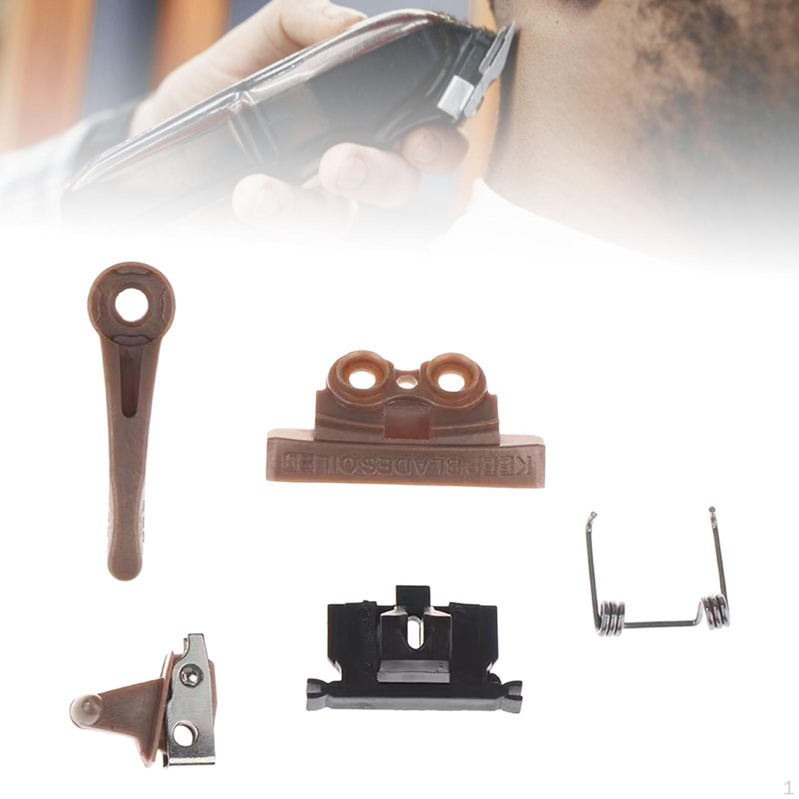 

Машинка для стрижки с пружинным натяжением Парикмахерская Высокопроизводительная Многофункциональный переключатель Аксессуары для триммера для волос коричневый