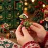 Dinosaur Themed Christmas Decor Advent Calendar, 24Pcs Acrylic Ornament Set with Cute Daily Holiday Anticipation Gift Dino Figures, Countdown Box, for