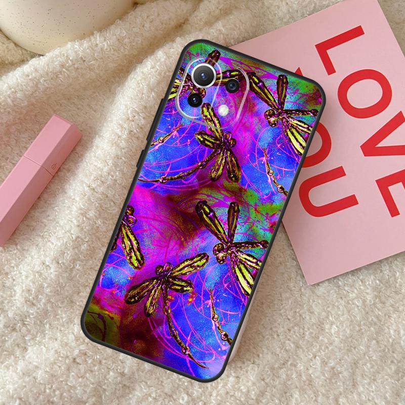 Luxury Dragonfly Case For Xiaomi 17 Pro Max 14 15 Ultra 13T 14T 15T Pro POCO X7 X3 X5 X6 F5 F6 F7 F8 Pro Cover