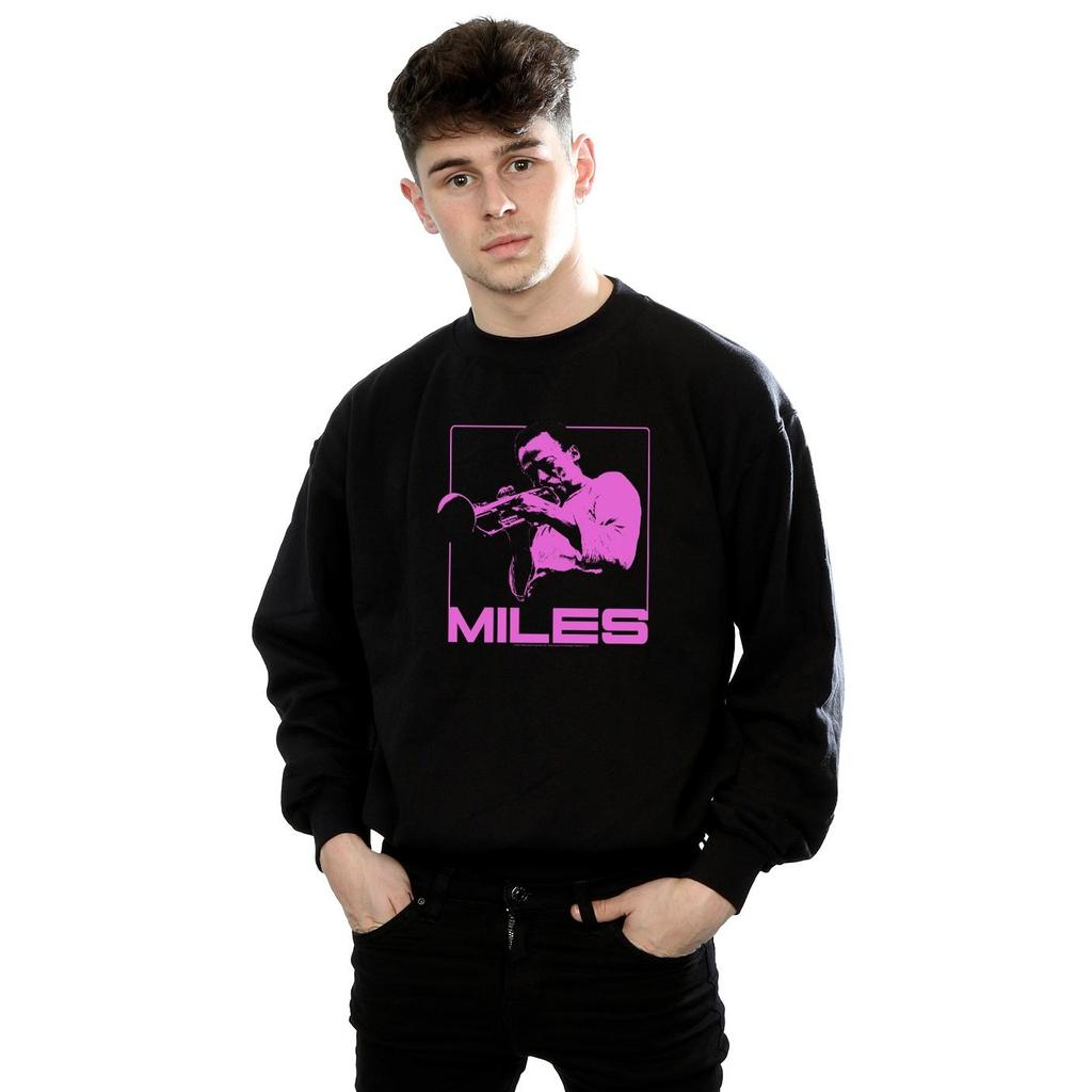Miles Davis Mens Pink Square Sweatshirt