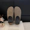 2024 Autumn New Soft Bottom Casual Versatile with Skirt semi-French Retro Bag Head Slippers Women