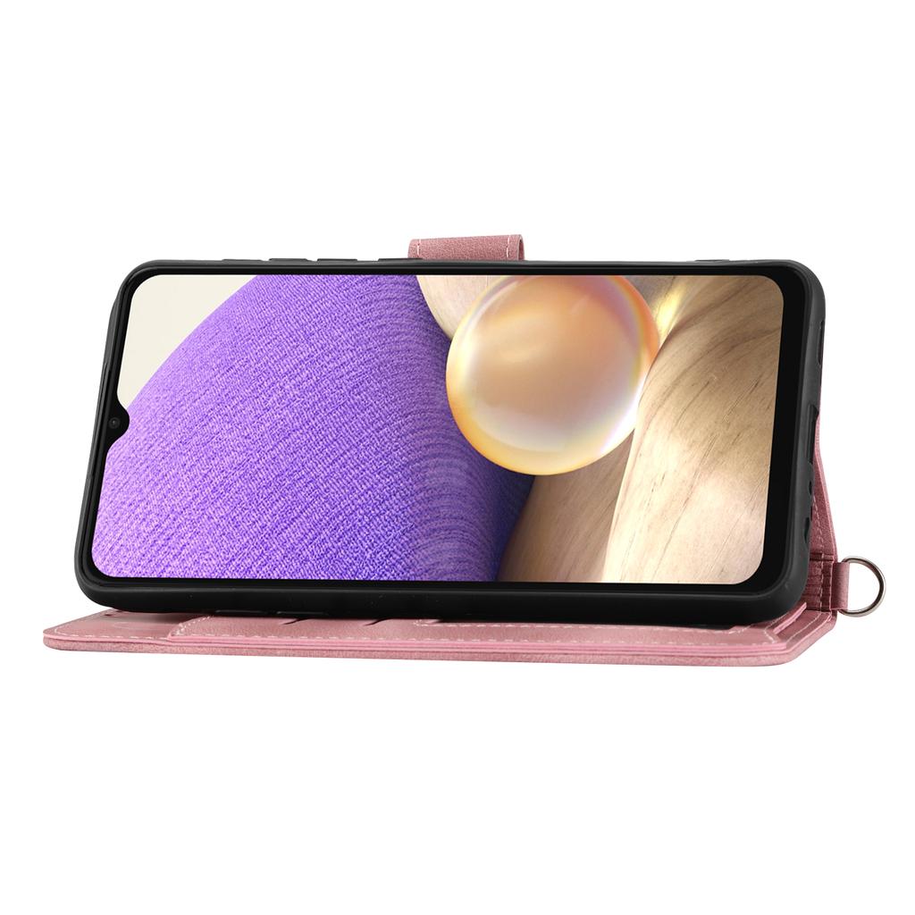 For Motorola Edge 60 Pro 5G Case Flower Pattern PU Leather Wallet Phone Cover with Strap