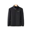 Men's Plus Size Stand Collar Fleece Jacket - Loose Fit for Spring and Autumn