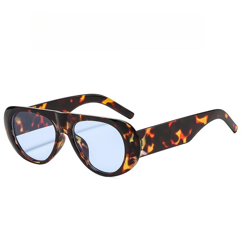 

Oval Transparent Oversized Frame Fashion Sunglasses for Women Wide Temples Lightweight Sun Glasses UV400 Protection as pictures