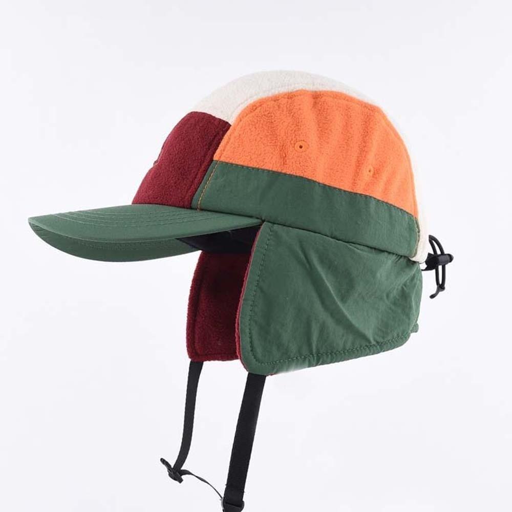 Japanese Style Earflaps Visor Hat Multi-functional Windproof Pilot Cap Ear Protection Cap Autumn