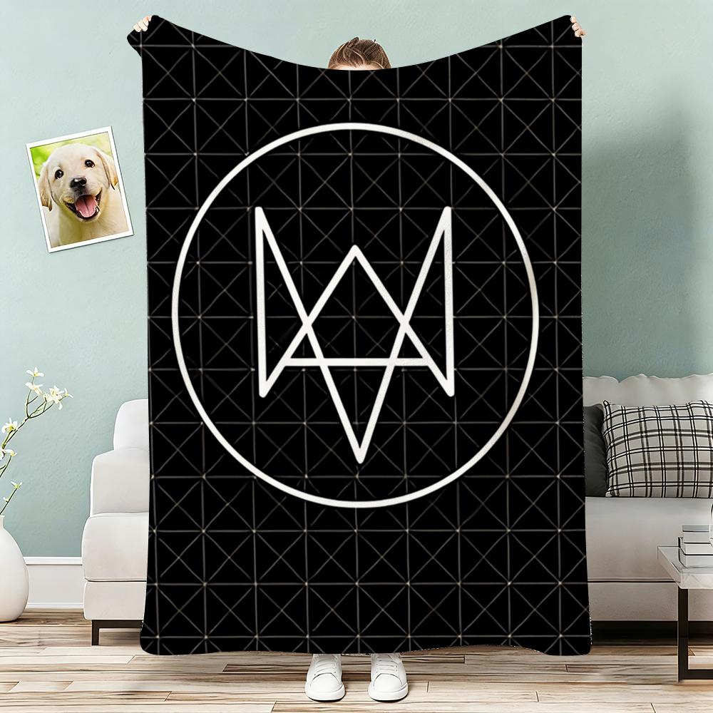 Watch Dogs Throw Lightweight g Flannel Blanket Soft Skinfriendly for Summer Cooling