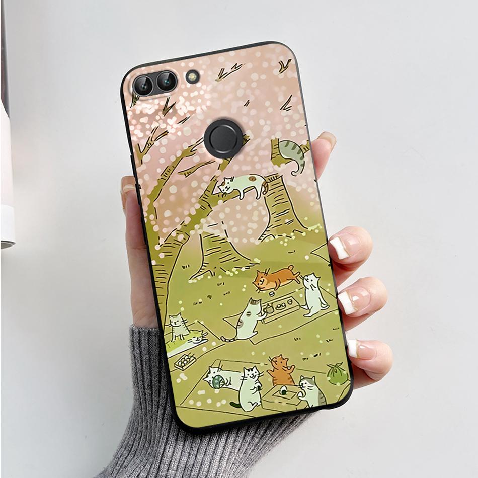 For Huawei P Smart 2018 Case Cute Cat Bear Cartoon Frog Soft Cover For Huawei P Smart FIG-LX1 5.65 Inch Case Coque Fundas Shell
