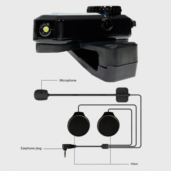 Motorcycle Helmet Headset IP67 Waterproof Noise Cancellation Rechargeable Hands-free Motorbike Bluetooth-compatible 5.0 Helmet Earphone