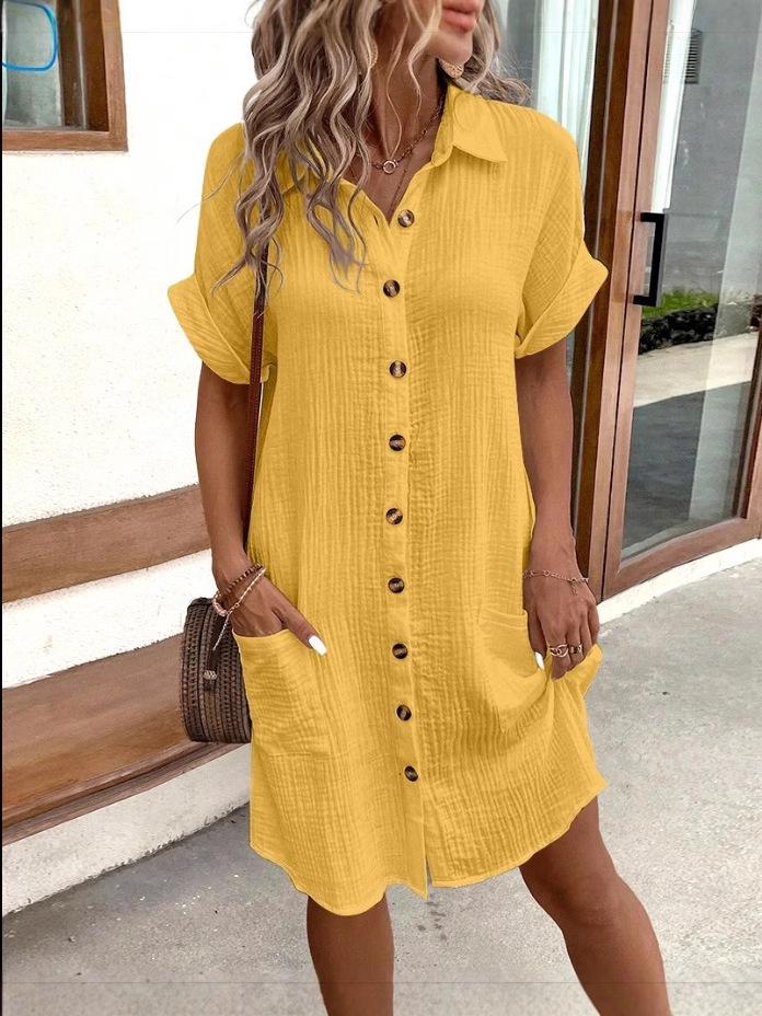 Women's Summer Loose Fit Short-sleeved Dress