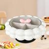 Fruit Bowl, Nut And Candy Snack Rotating Serving Bowl with Lid for Easy Access Dust