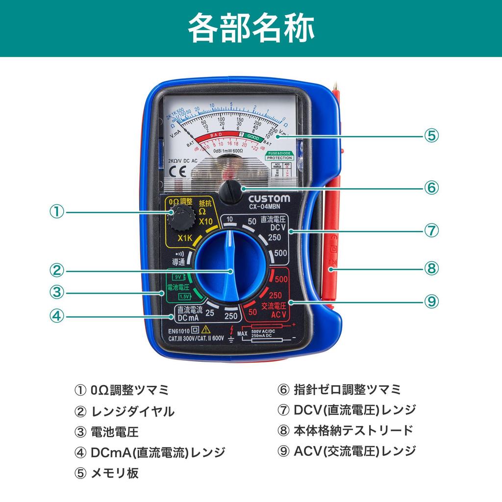 ELPA Analog Tester CX-04MBN