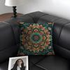 Mandala Style Decorative Cushion Cover Natural Linen Organic Fabric Double-Sided Printing Sofa Home Decor Gift Pillow Case