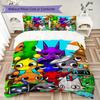 Dandy's World Pattern Bedding,Quilt Set Quilt Cover Pillowcase Home Birthday Gift (1*duvet Cover+2*pillowcase,without core)ZSJT0917030