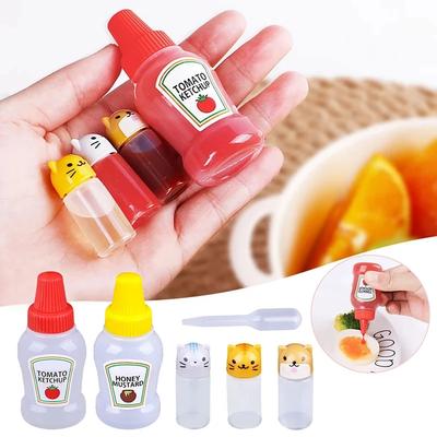 Mini-Quetschflasche Gewürzsauce Kinder Cartoon Brotdose Küchenzubehör für Gewürze Bento Kleiner Behälter