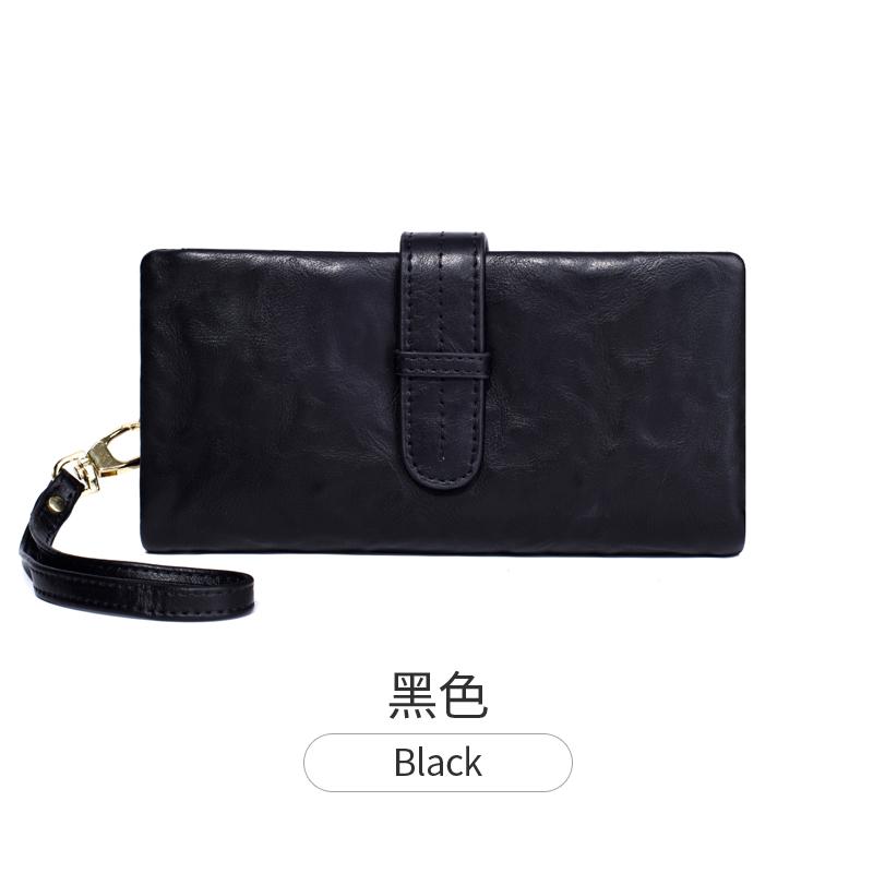 

Женский ретро-кошелек с тройным сложением, минималистский, с ремешком на запястье, с несколькими отделениями для карт, на руку