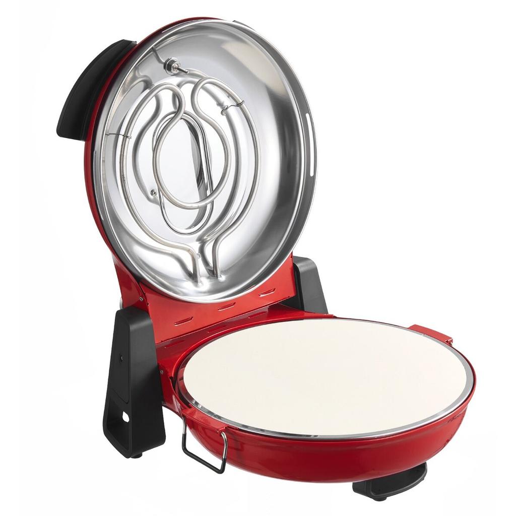 Pizza Oven, 304.8 mm Electric Pizza Maker, 1200W Electric Pizzas Cooker with Cordierite Stone, 5-Mode Temperature Control, Viewing Window for Precise
