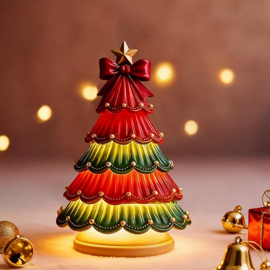 Christmas Tree Night Light Colorful Light-up Christmas Tree Xmas Table Centerpiece