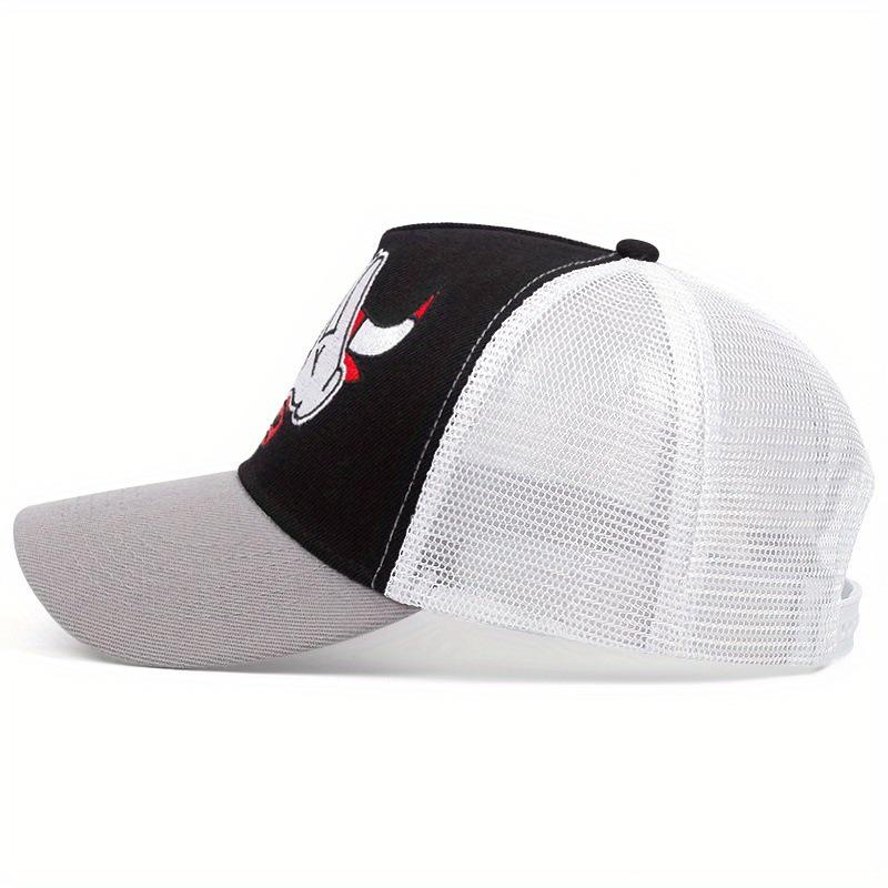 2pcs Embroidered Bullfighting Baseball Cap Scorpion Pendant Necklace Set of Fashion and Leisure Men's and Women's Versatile Sun Sports Duck Tongue Cap