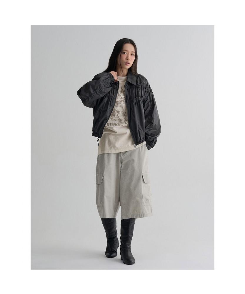 8SECONDS Grunge Oversized Dyed Graphic T-Shirt Beige