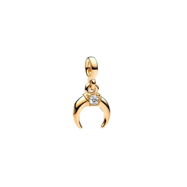 Pandora Crescent Moon Pendant Women jewelry Gold 762692C01 Gold