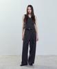 ETRE AU SOMMET Tailored Pintuck Slacks (Charcoal)
