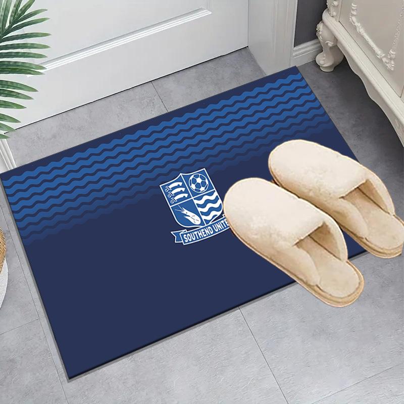 1PC Southend Crest Design Floor Mat for Living Room, Game Rooms, Office, Bedroom, Office Floor Mat Playful Design, Christmas fan gifts