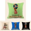 Soccer Fans World Cup 32 Teams Cotton Pillowcase With Emblem For Home Bar Lounge