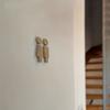 Men and Women Wood Bathroom Sign Set for Indoor Public Restrooms and Home Bathroom Door Toilet Signage Signboard Decors