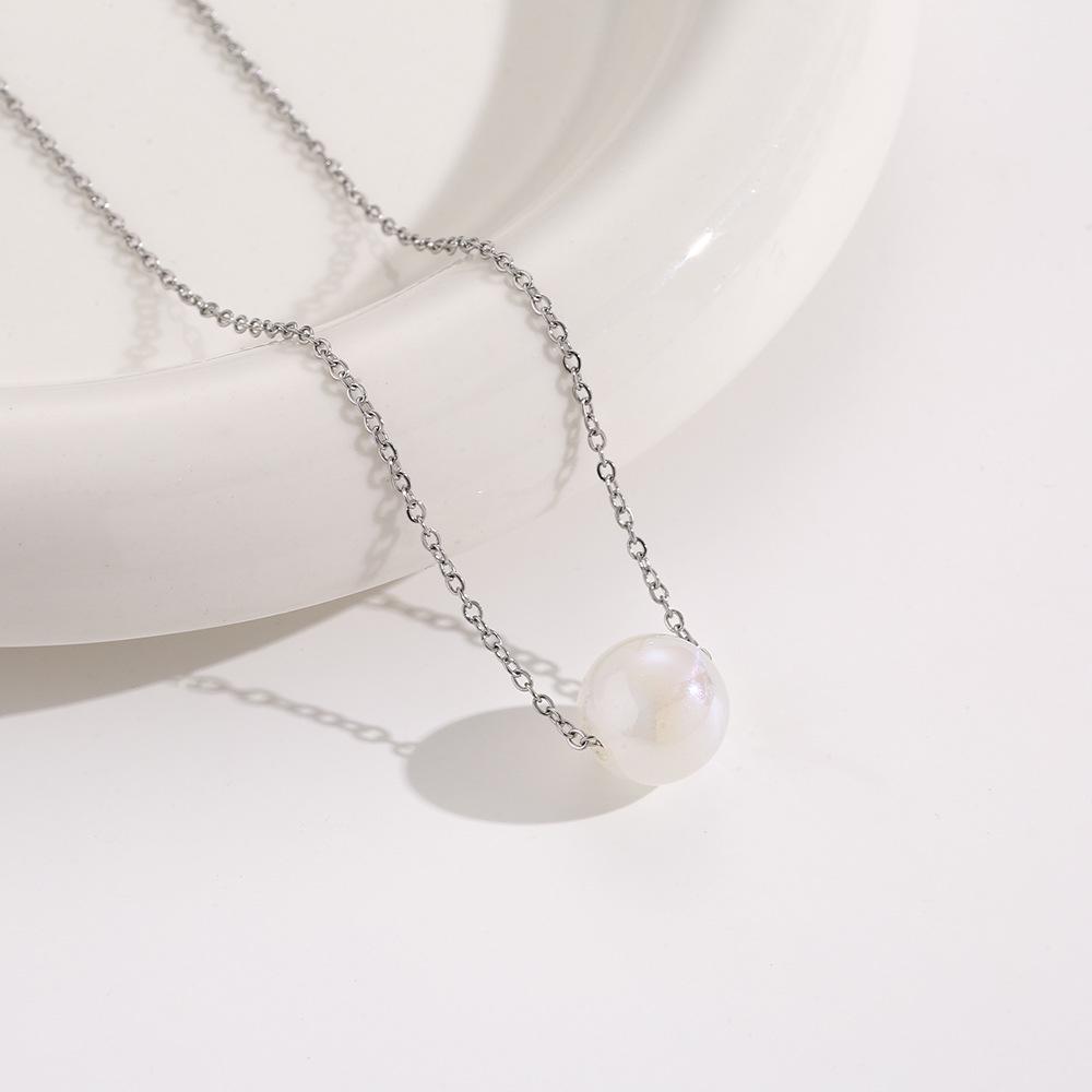 

Женское ожерелье из титановой стали с четырехлистным клевером - Универсальное, Не выцветающее, Модная ключичная цепочка