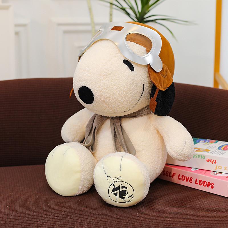 Snoopy Plüschkissen mit Fliegerkostüm für Kinder, Geschenk und Schlafzimmerdekoration