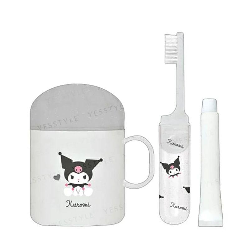 Kamio Japan - Set Spazzolino da Denti Kuromi Sanrio con Tazza Grande